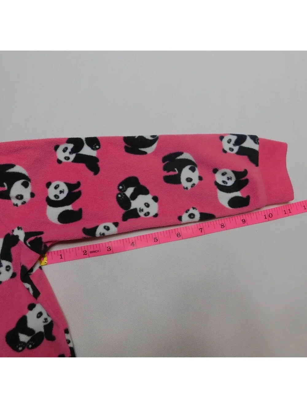 Carter's Toddler Girls Fleece Footed Pajamas Size 4T Pink Panda Bear Jumpsuit